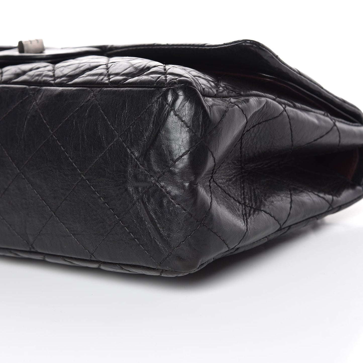 Aged Calfskin Quilted 2.55 Reissue 227 Flap Black