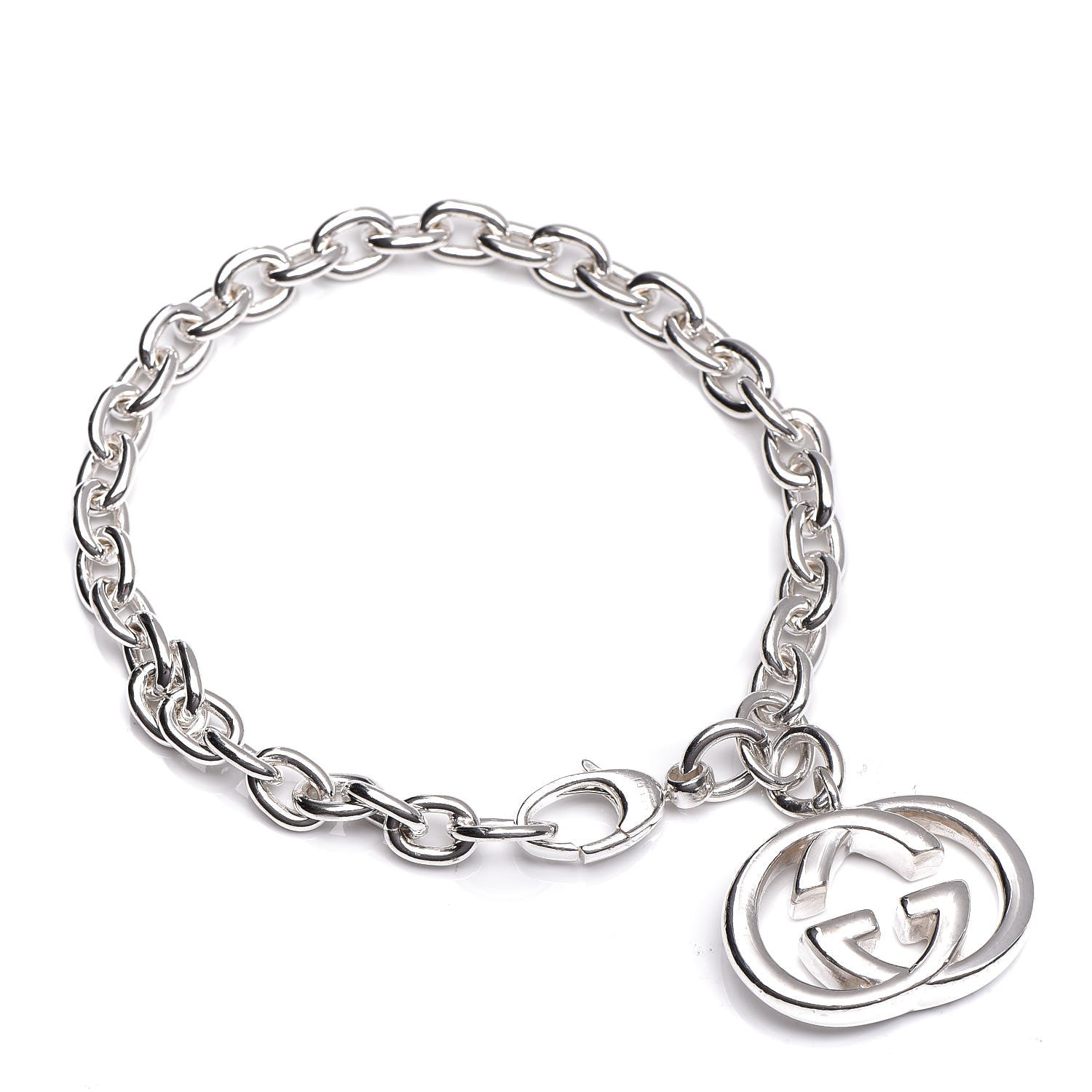 Gucci Sterling Silver Britt Charm Bracelet 1 of 4