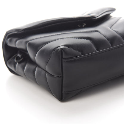 Saint Laurent Calfskin Y Quilted Monogram Toy Loulou Crossbody Bag Black 7 of 8