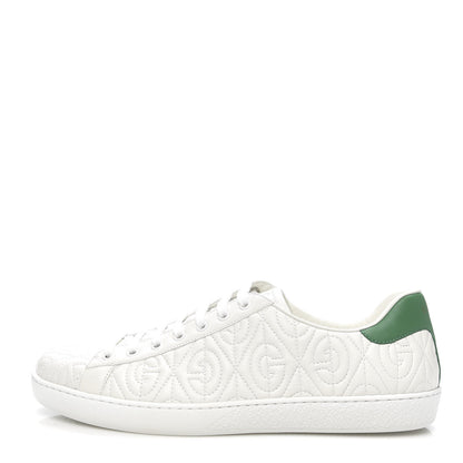 Gucci Nappa G Rhombus Mens Ace Sneakers 11 Great White Green 1 of 9