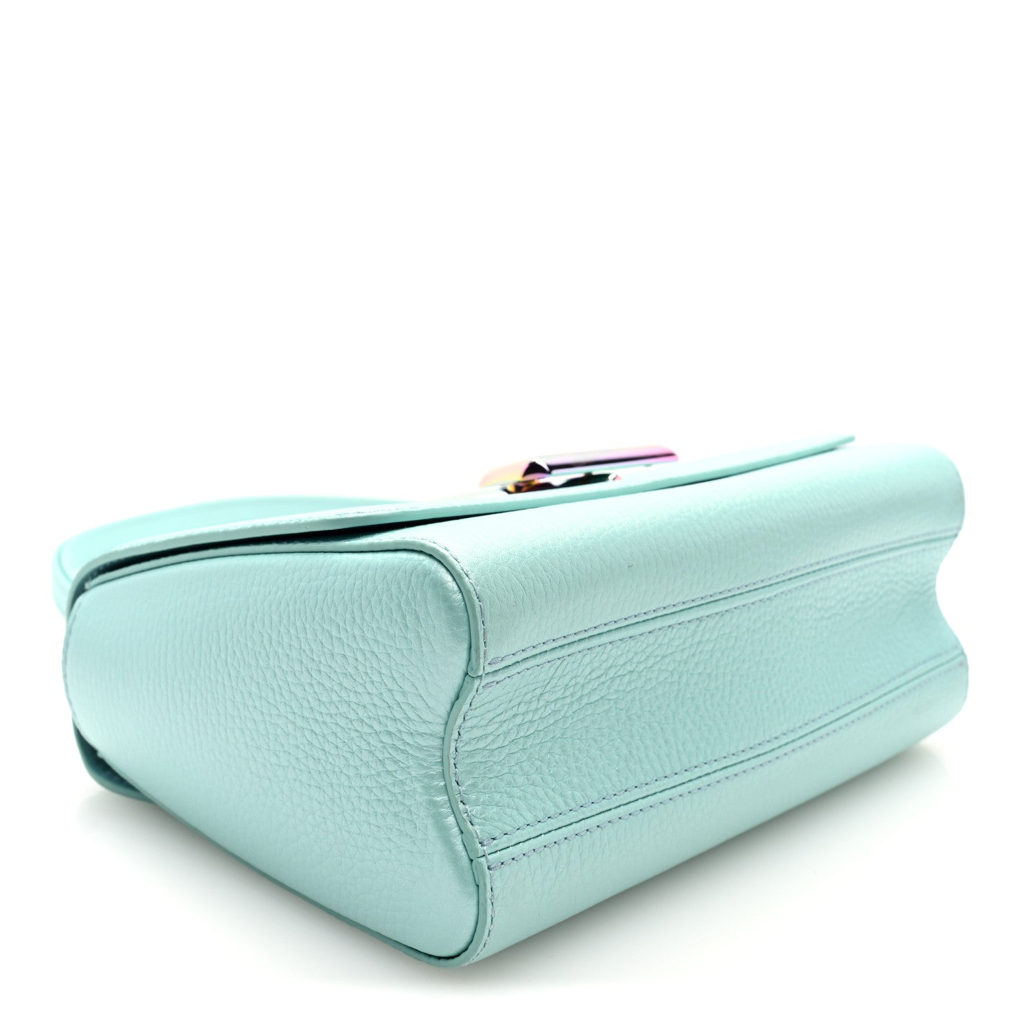 Louis Vuitton Iridescent Grained Calfskin Summer Splash Twist MM Blue 5 of 10