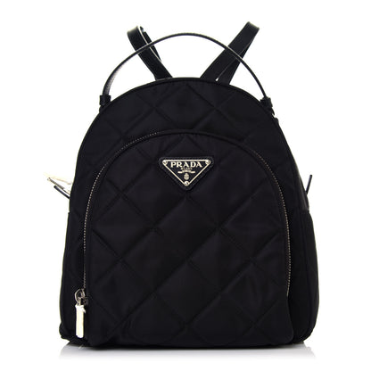 Prada Nylon Tessuto Impuntu Quilted Backpack Black 1 of 10