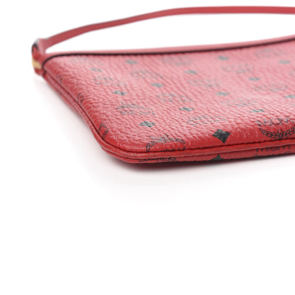 MCM Visetos Liz Shopper Tote Pouch Ruby Red 8 of 10