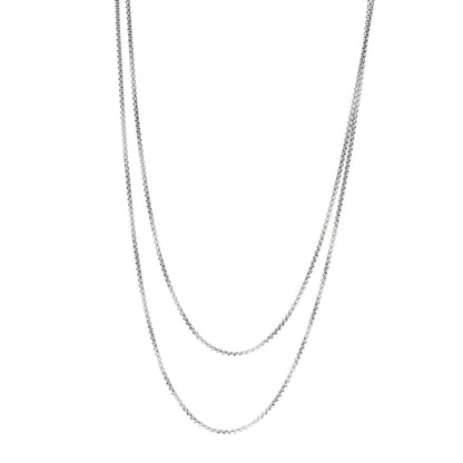 David Yurman Sterling Silver 14K Yellow Gold 2.7mm Box Chain Necklace 72" 1 of 5
