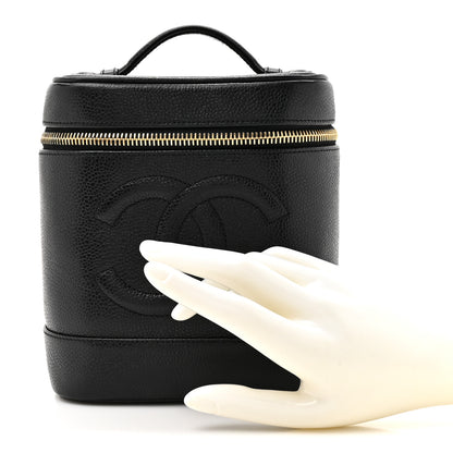 Chanel Caviar Vanity Cosmetic Case Black 2 of 8