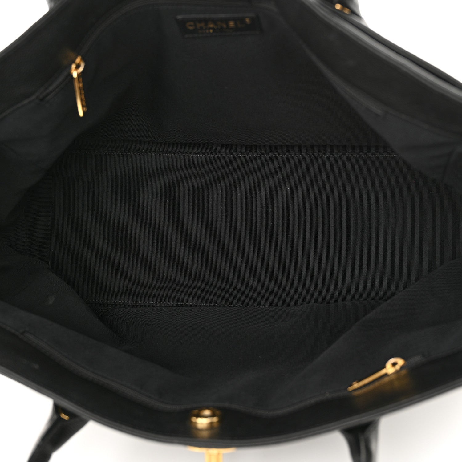 Chanel Calfskin Cerf Executive Shopper Tote Black 6 of 12