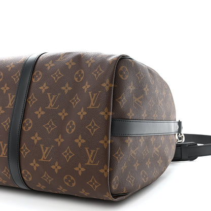 Louis Vuitton Monogram Macassar Keepall Bandouliere 45 9 of 10