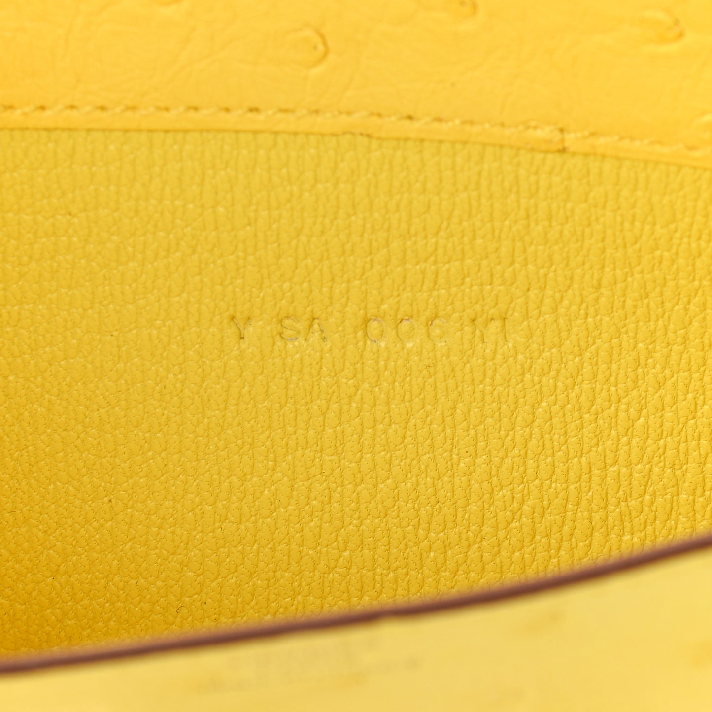 Ostrich Constance Long Wallet To Go Jaune Citron