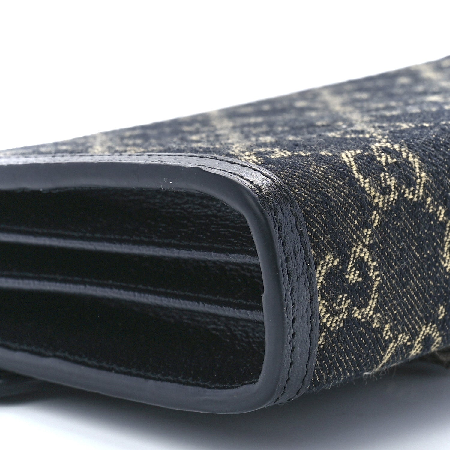 Gucci Jacquard Black Denim GG Monogram Mini Dionysus Chain Wallet Black Ivory 9 of 11