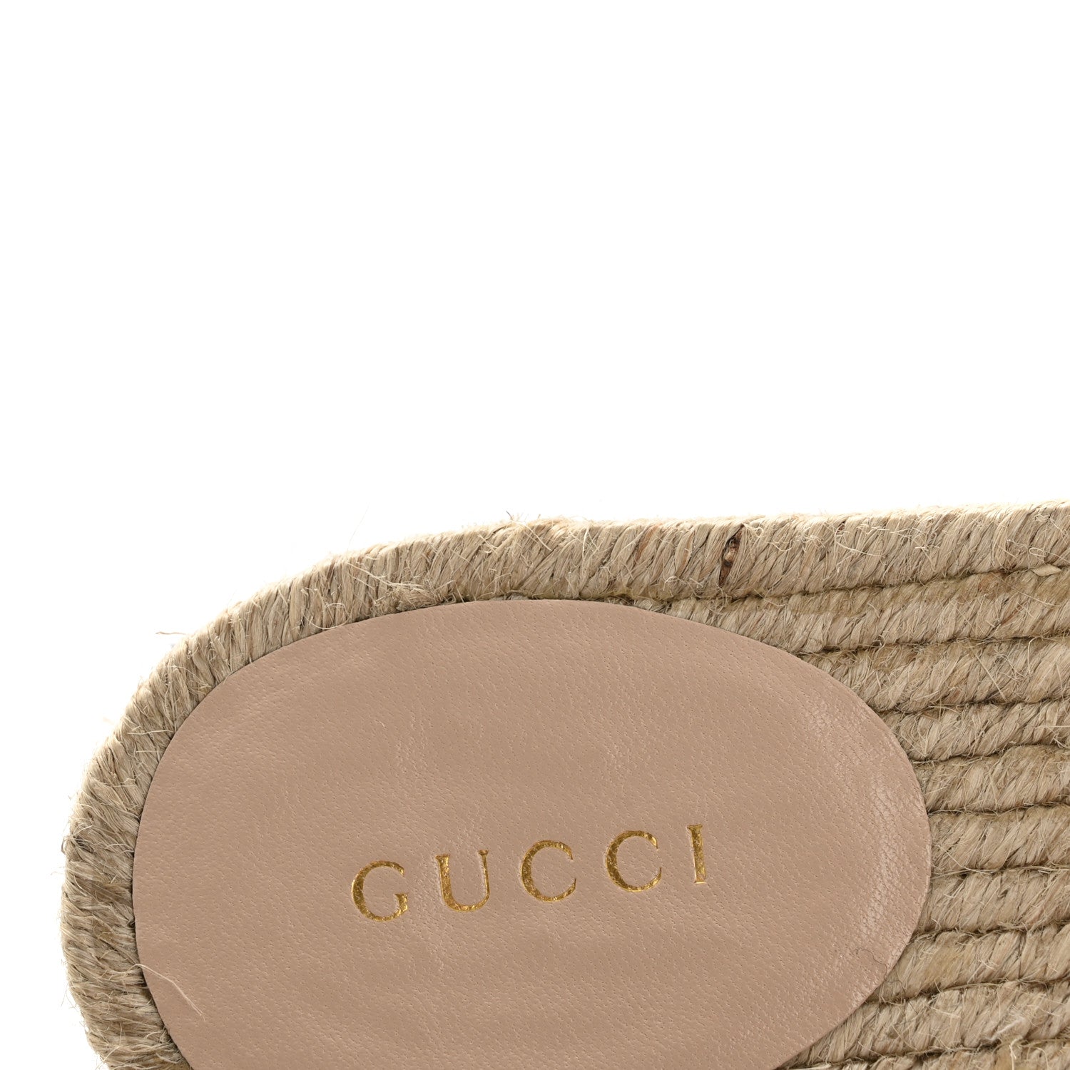 Gucci Canvas Interlocking G Espadrille Slide Sandals 38 Mystic White Shell 8 of 10