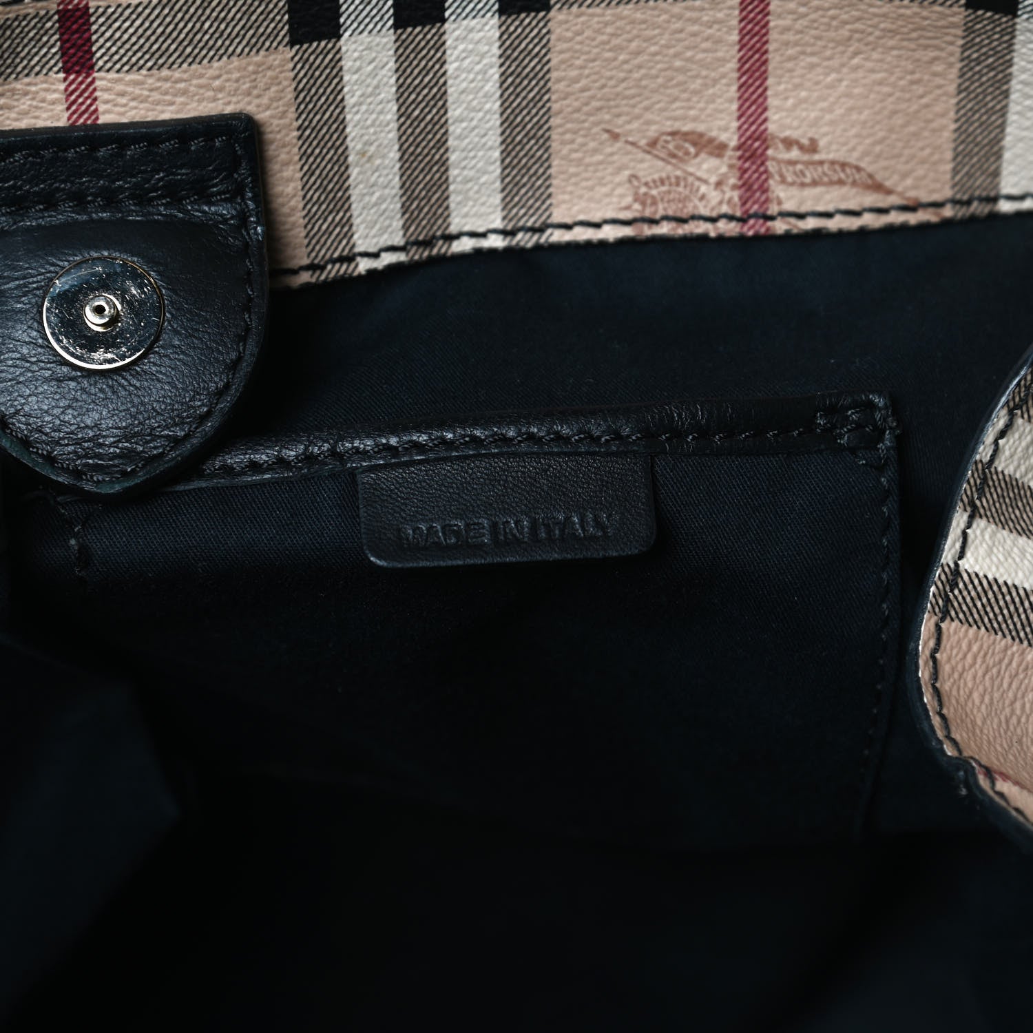 Burberry Haymarket Check Small Canterbury Tote Black 7 of 14