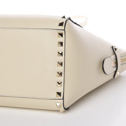 Valentino Garavani Vitello Small Rockstud Double Handle Tote Ivory 8 of 8
