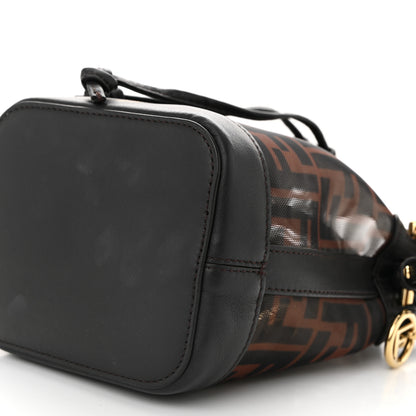 Fendi Mesh Vitello Grace F is Fendi FF 1974 Mini Mon Tresor Bucket Bag Marrone Black Ebano 10 of 10
