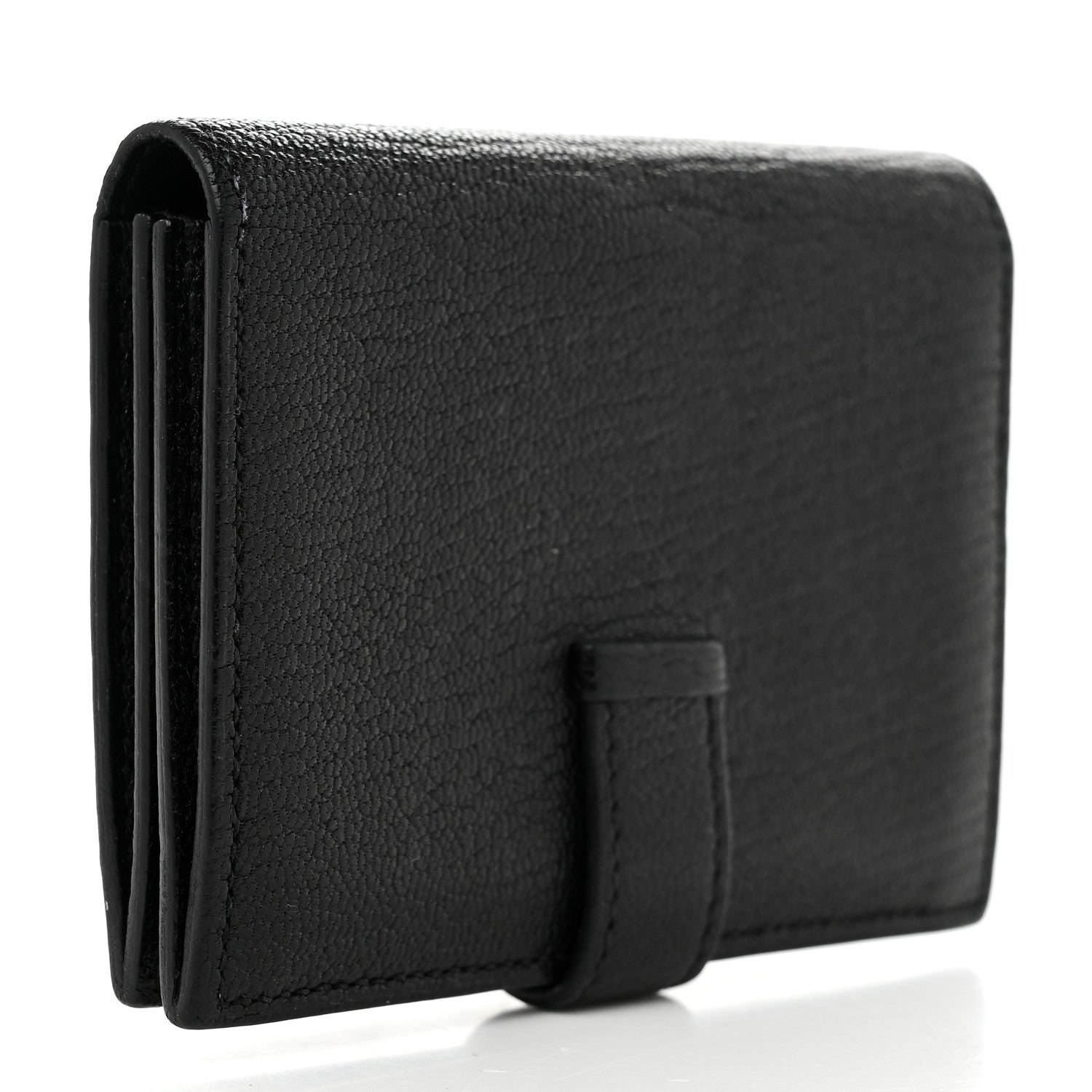 Hermes Chevre Mysore Bearn Card Holder Wallet Black 3 of 8