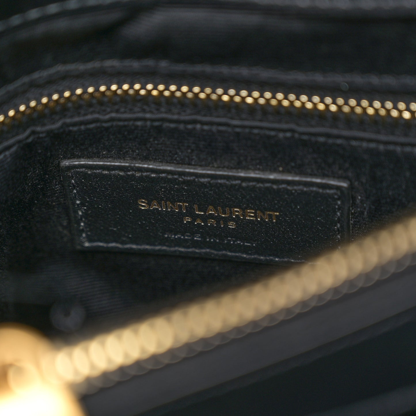 Calfskin Y Quilted Monogram Medium Loulou Chain Satchel Black