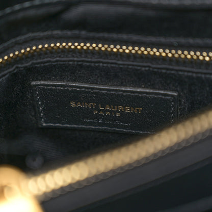 Saint Laurent Calfskin Y Quilted Monogram Medium Loulou Chain Satchel Black 6 of 12