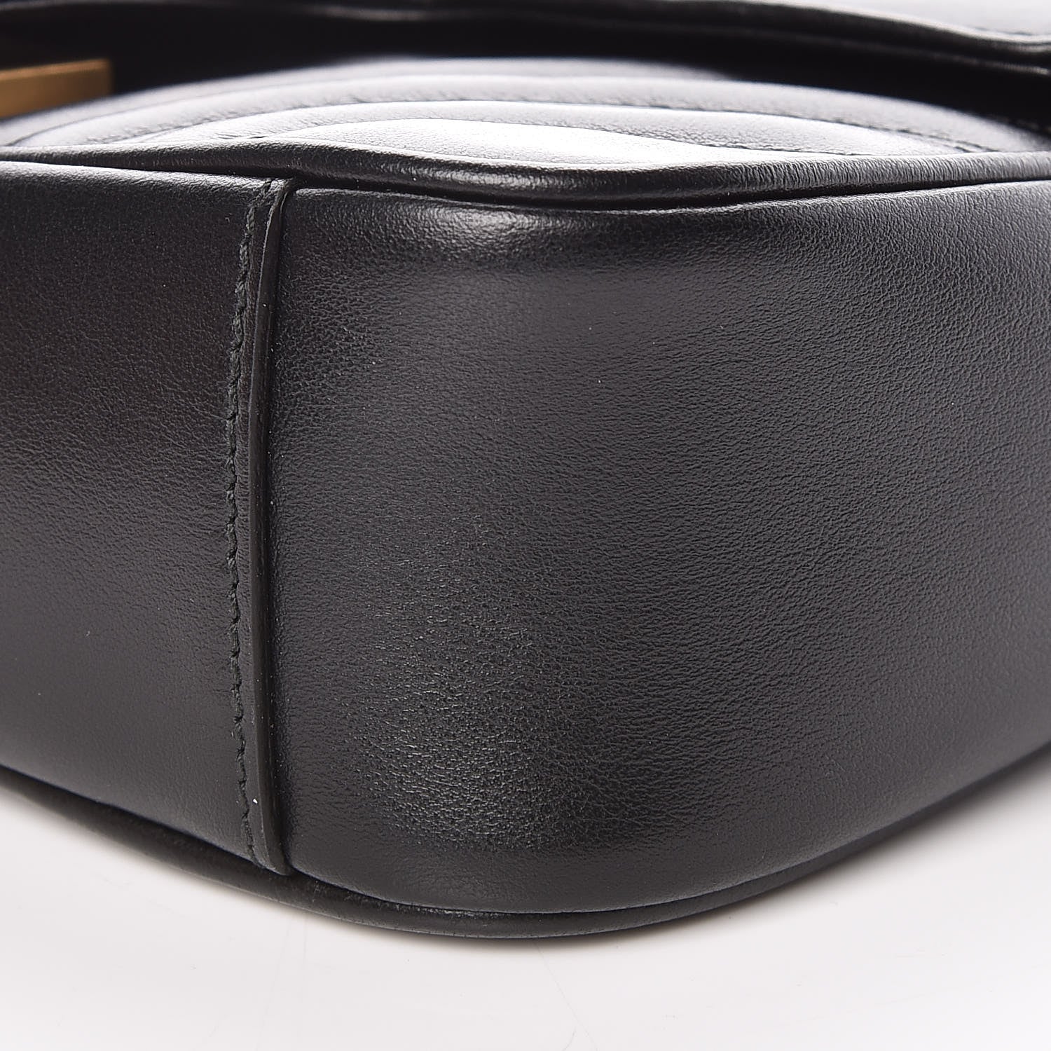 Gucci Calfskin Matelasse Mini GG Marmont Shoulder Bag Black 9 of 9