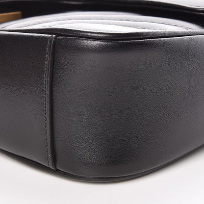 Gucci Calfskin Matelasse Mini GG Marmont Shoulder Bag Black 9 of 9