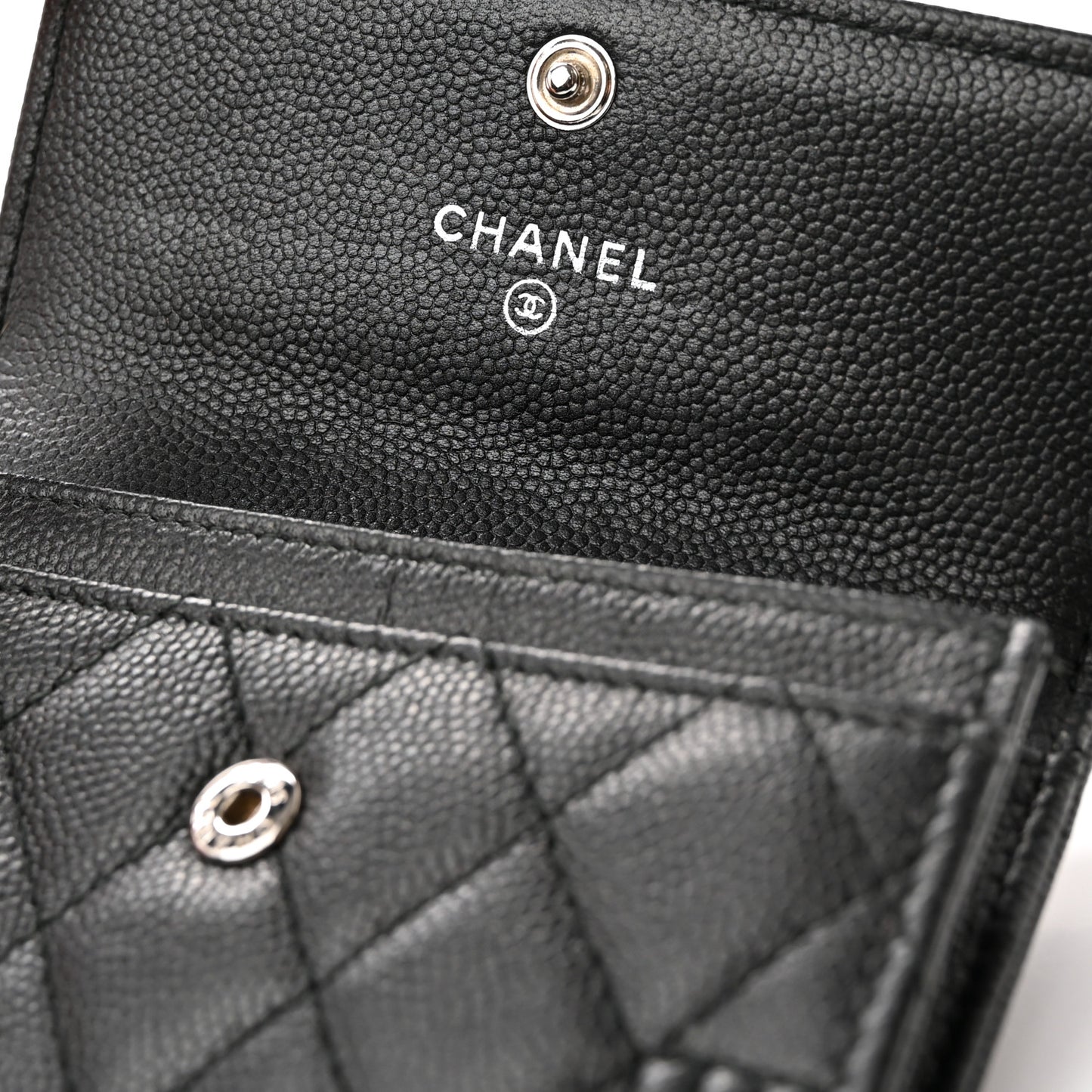 Caviar Quilted Boy Flap Card Holder So Black