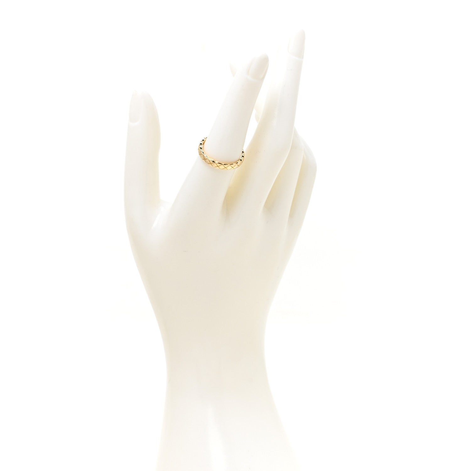 Chanel 18K Yellow Gold Mini Coco Crush Ring 55 7.25 2 of 5
