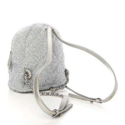 Chanel Lurex Knit Mini Pluto Glitter Backpack Grey 2 of 8