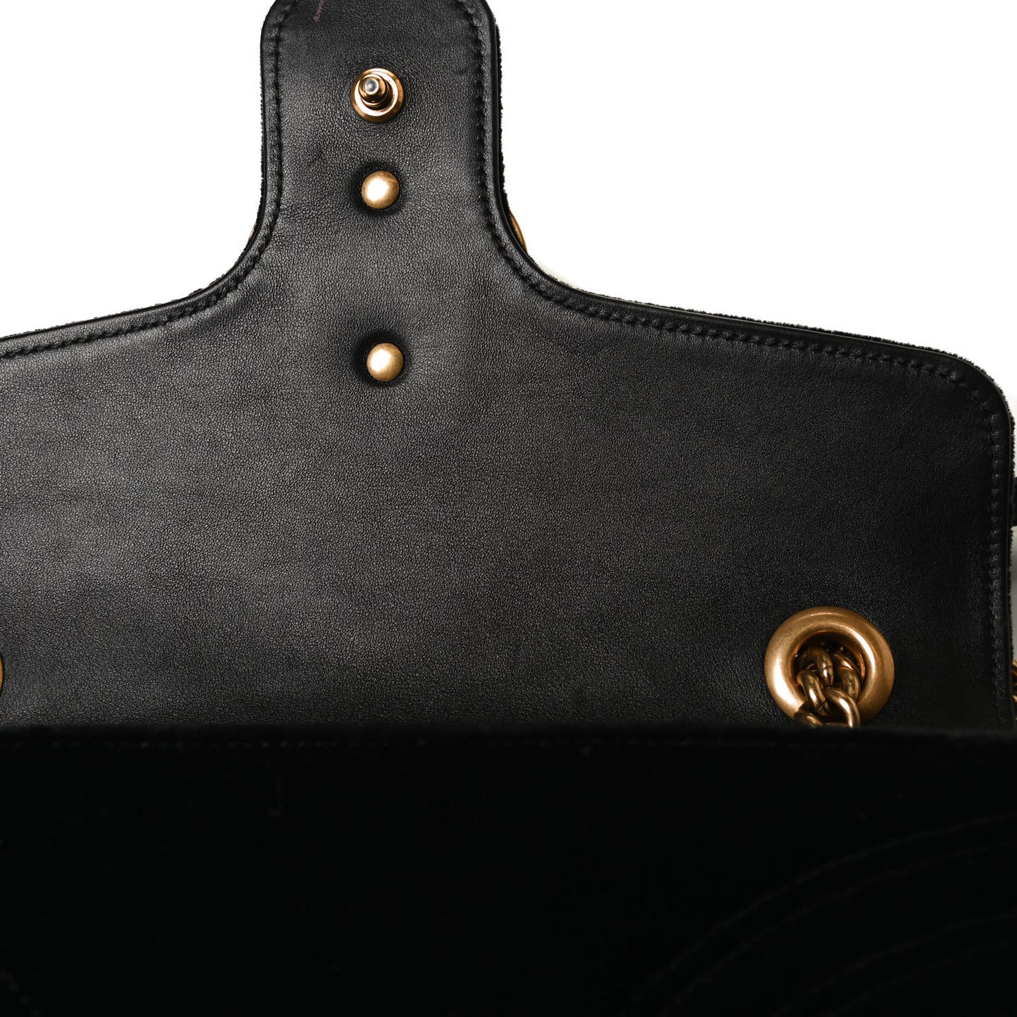 Velvet Matelasse Small GG Marmont Shoulder Bag Black