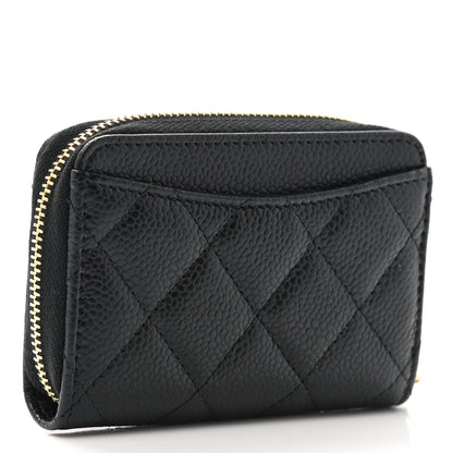 Chanel Caviar Quilted Classic Zipped Coin Purse Black 3 of 9