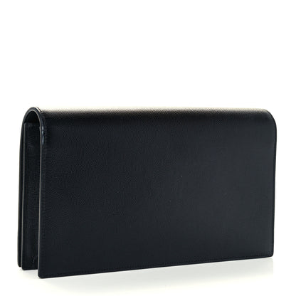 Saint Laurent Grain De Poudre Classic Monogram Kate Clutch Black 3 of 12