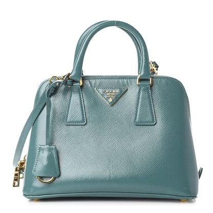 Prada Saffiano Vernice Small Promenade Tote Turchese 1 of 16