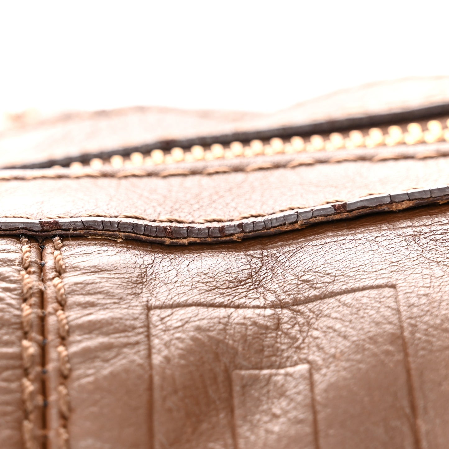 Calfskin Embossed Hobo Brown