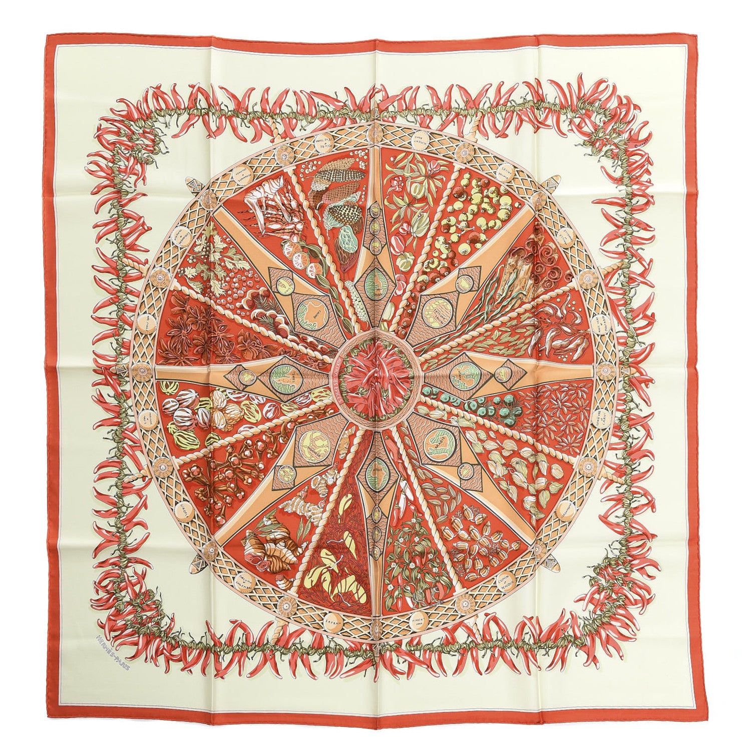 Hermes Silk Aux Pays Des Epices Scarf 90 1 of 6