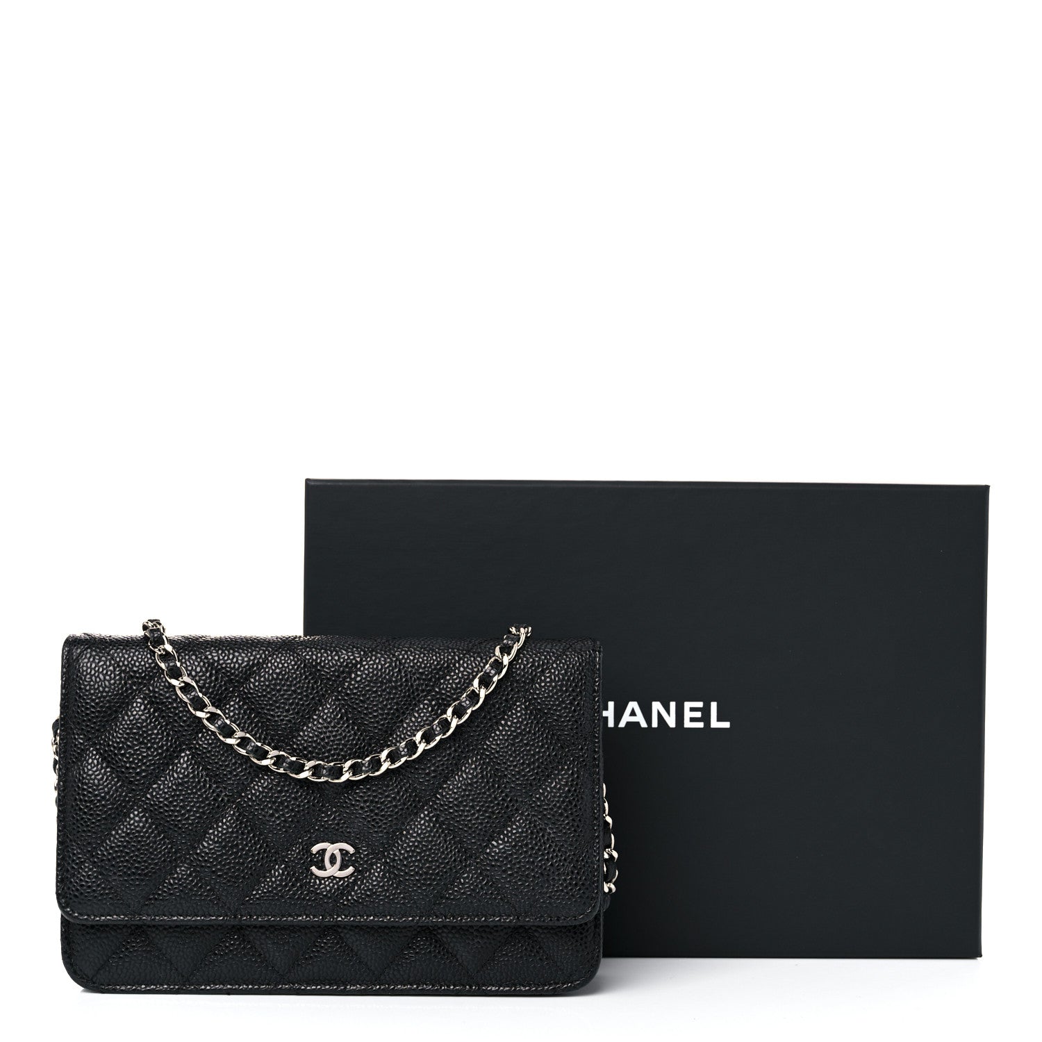Chanel Caviar Quilted Wallet On Chain WOC Black 11 of 11