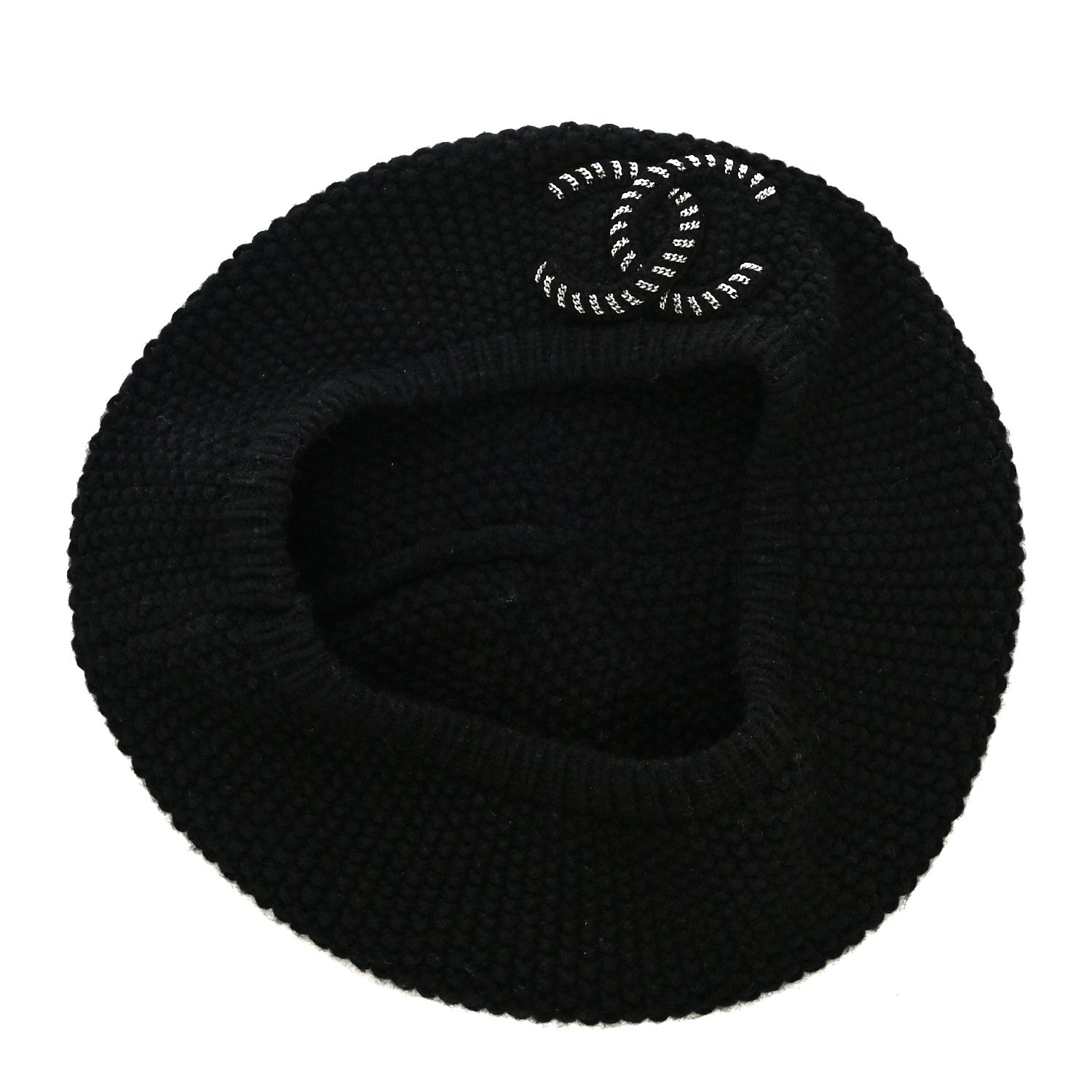 Chanel Cashmere CC Beret Black 4 of 6