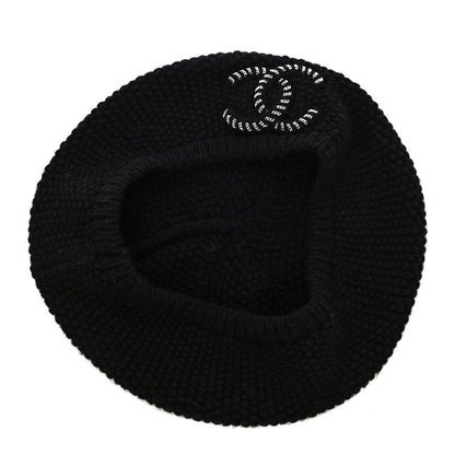 Chanel Cashmere CC Beret Black 4 of 6