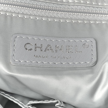 Chanel Knit Metallic Lambskin Large Shopping Tote Silver 6 of 9