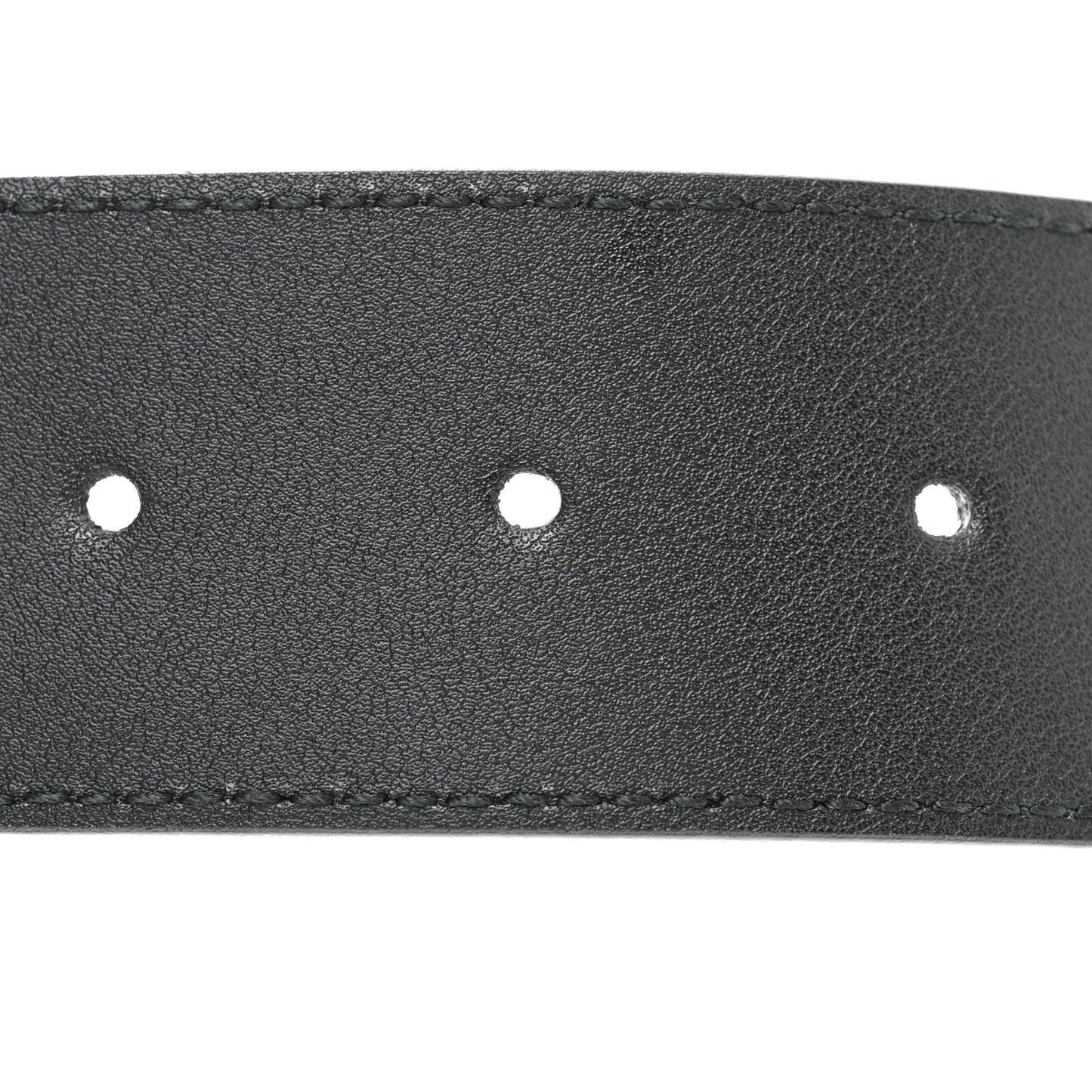 Moon Calfskin Pearl Double G 40mm Belt 85 34 Black Cream