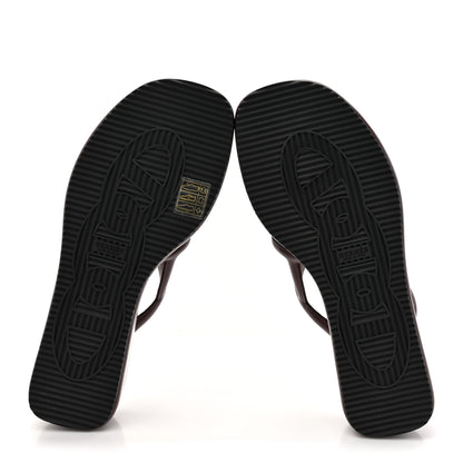 Hermes Nappa Gipsy Sandals 38 Rouge Marsala 5 of 9
