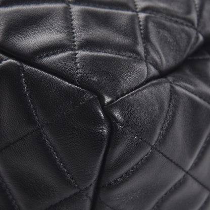 Chanel Lambskin Quilted CC Chain Drawstring Tote Black 12 of 13