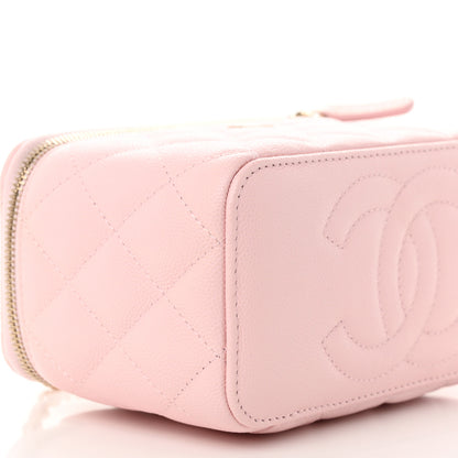 Chanel Caviar Quilted Small Vanity Case With Chain Light Pink 9 of 10