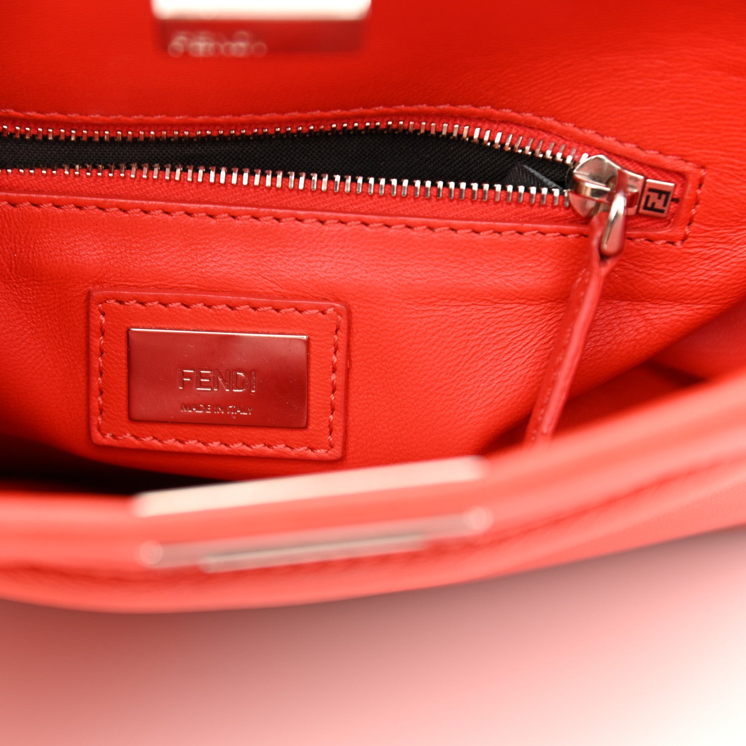 Fendi Nappa Mini Peekaboo Iconic Satchel Papavero 7 of 12