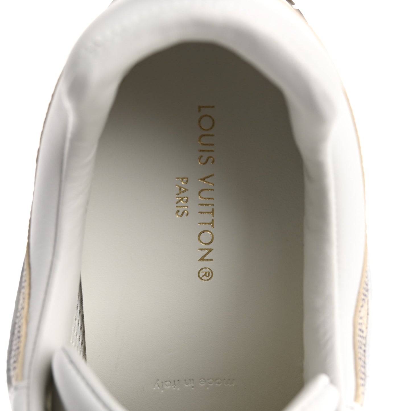 Calfskin Damier Azur Run Away Sneakers 39 White