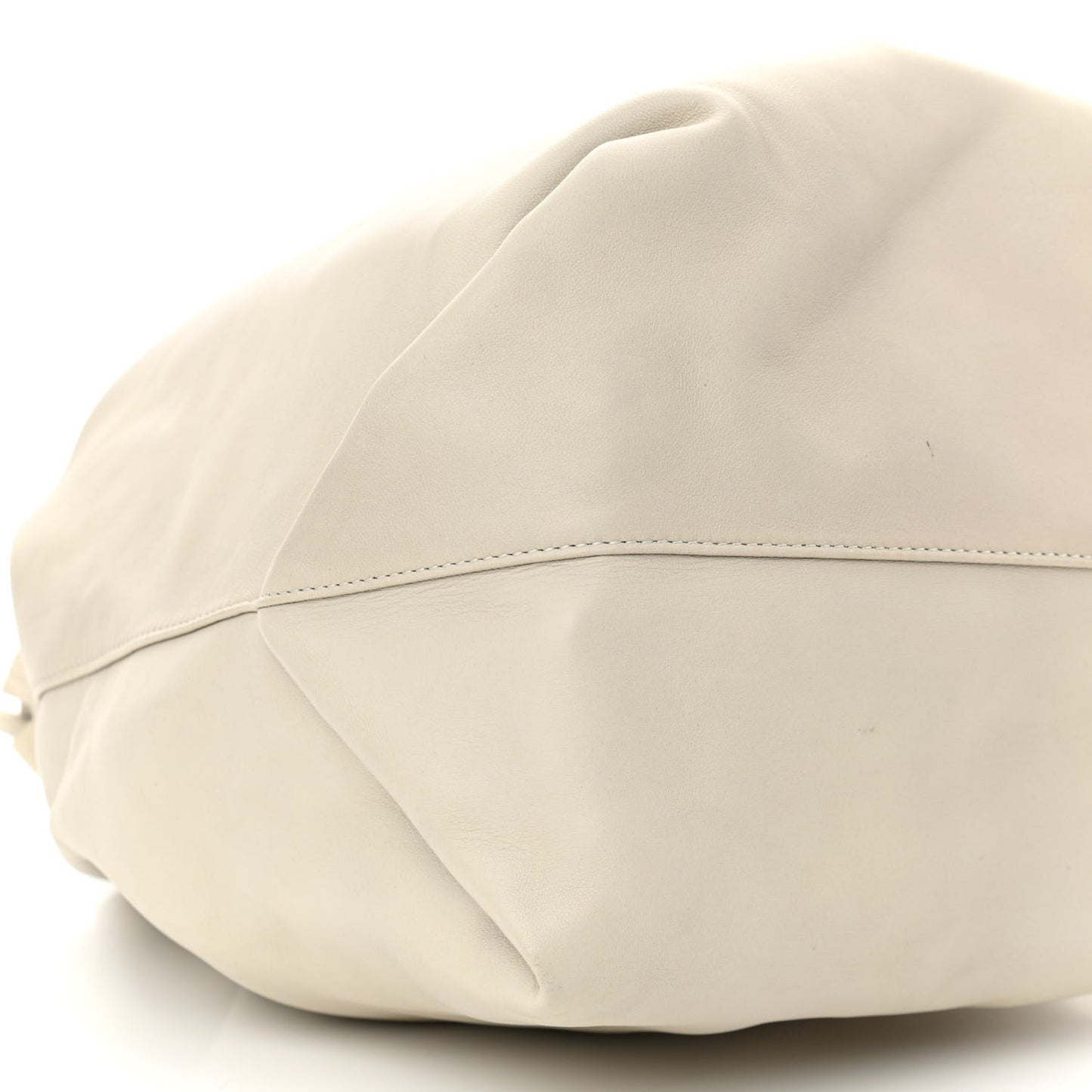 Lambskin Teddy Drawstring Bag Crema Soft