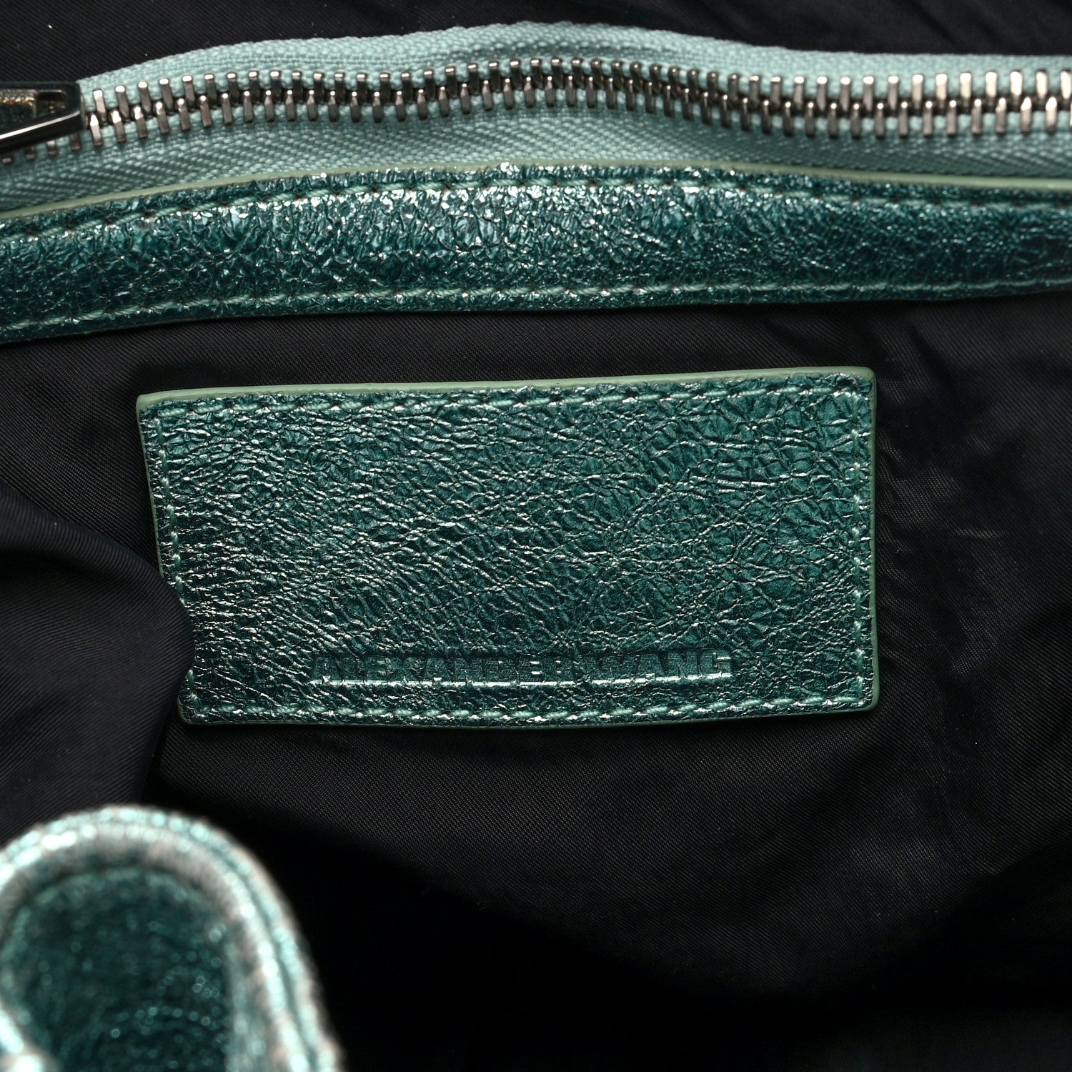 Alexander Wang Metallic Calfskin Marti Backpack Bag Light Blue Rhodium Hardware 6 of 9