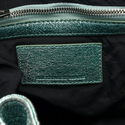 Alexander Wang Metallic Calfskin Marti Backpack Bag Light Blue Rhodium Hardware 6 of 9