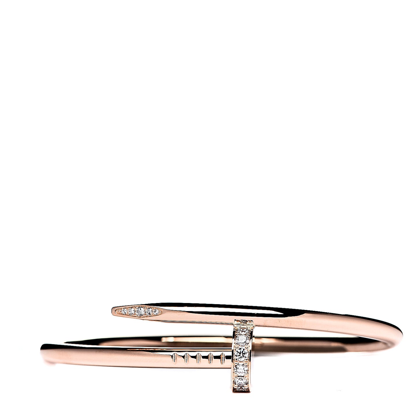 18K Pink Gold Diamond Juste Un Clou Bracelet 16