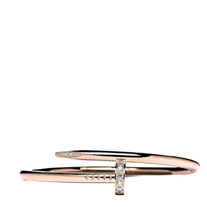 Cartier 18K Pink Gold Diamond Juste Un Clou Bracelet 16 1 of 6