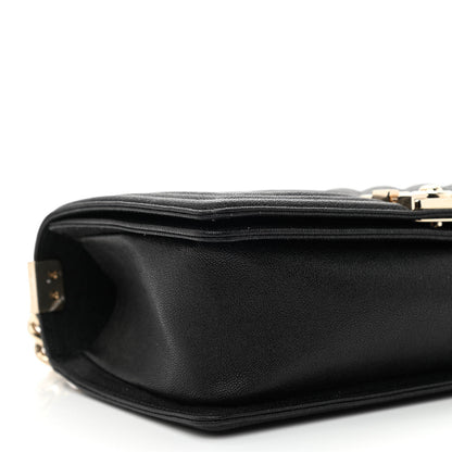 Chanel Caviar Chevron Quilted Medium Boy Flap Black 9 of 11