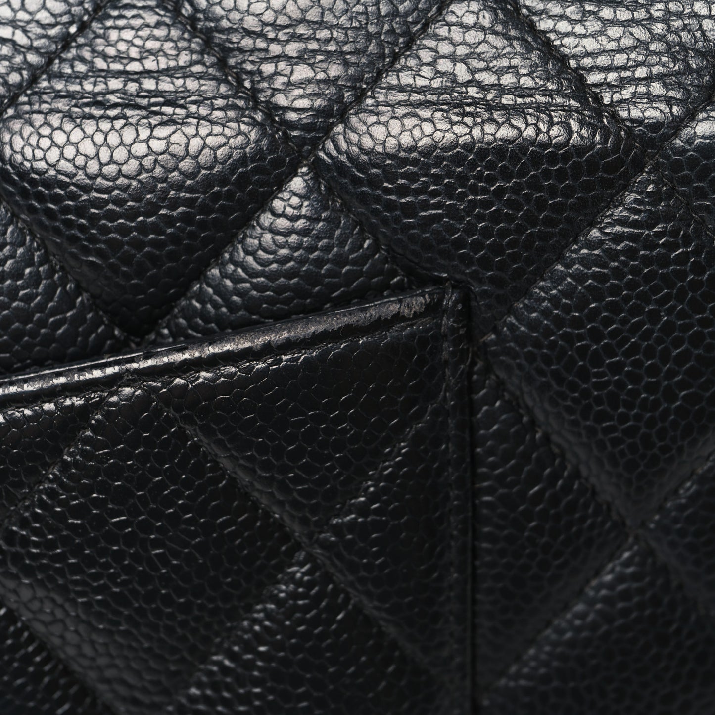 Caviar Jumbo Single Flap Black