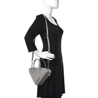 Balenciaga Glitter XS Triangle Duffle Argent Black 2 of 7