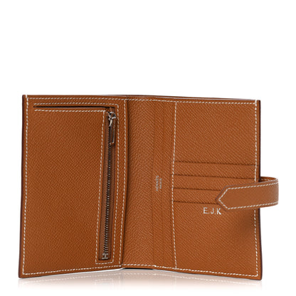 Hermes Epsom Bearn Compact Wallet Gold 5 of 12